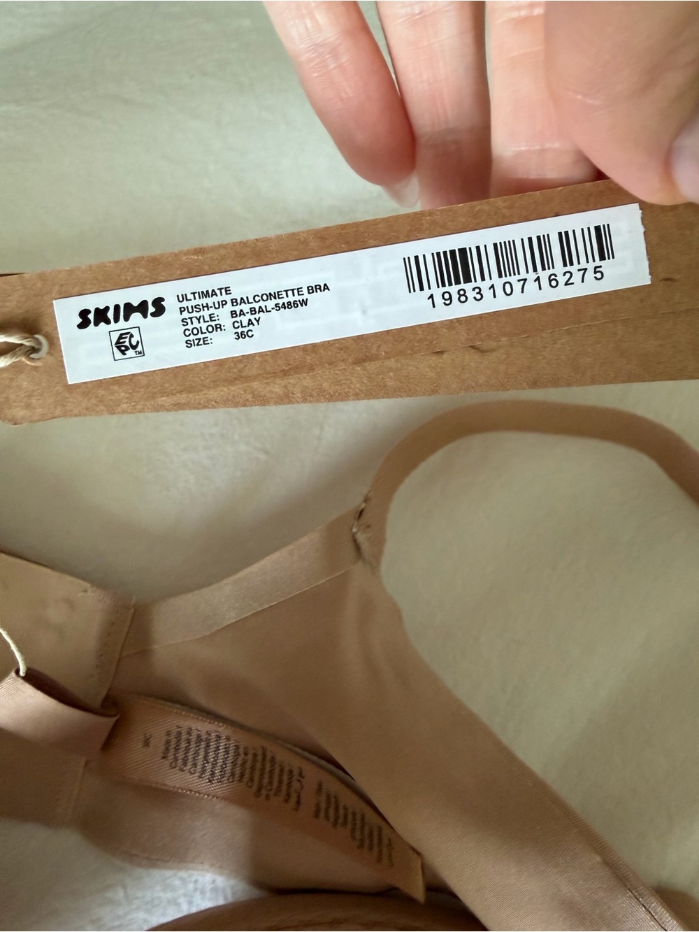 NWT SKIMS Balconette Push-Up Bra in clay - Picture 4 of 5